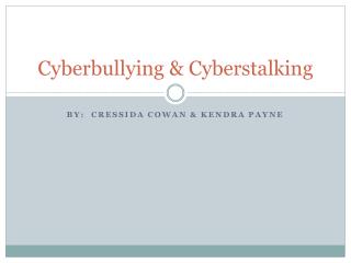 Cyberbullying &amp; Cyberstalking