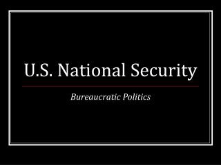U.S. National Security