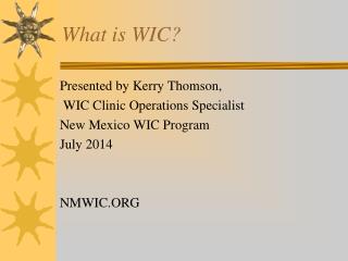 What is WIC?