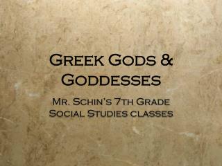 Greek Gods &amp; Goddesses