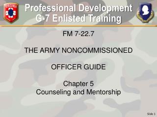 Professional Development G-7 Enlisted Training