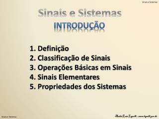 Sinais e Sistemas