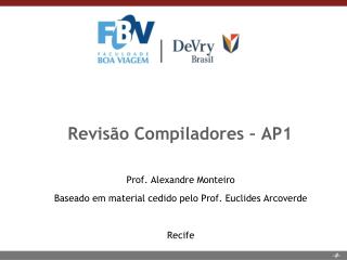 Revisão Compiladores – AP1