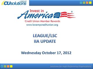 League/LSC IIA Update