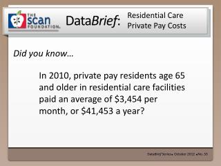 Residential Care Private Pay Costs