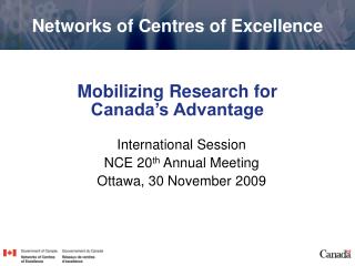 Mobilizing Research for Canada’s Advantage