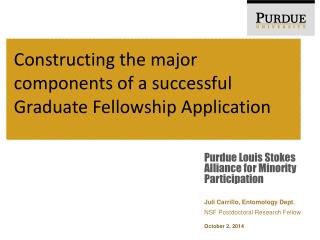 Constructing the major components of a successful Graduate Fellowship Application