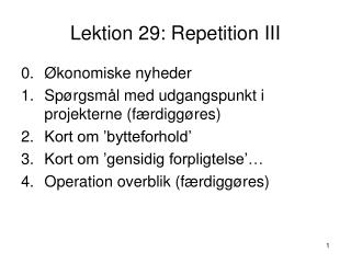 Lektion 29: Repetition III