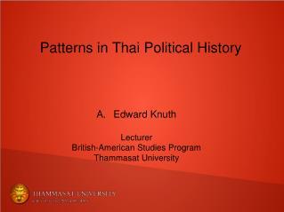 Patterns in Thai Political History