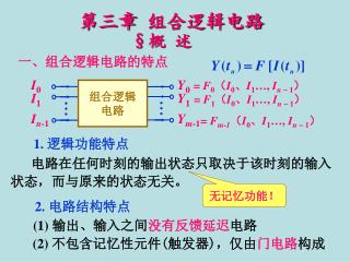 一、组合逻辑电路的特点