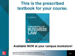 This is the prescribed textbook for your course.