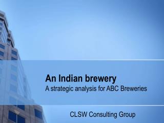 An Indian brewery