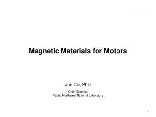 Magnetic Materials for Motors