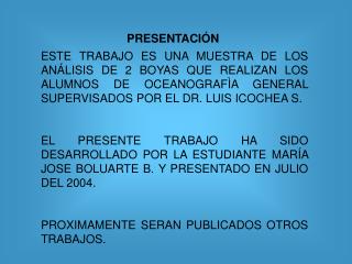 PRESENTACIÓN