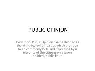 PUBLIC OPINION