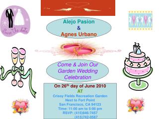 Come &amp; Join Our Garden Wedding Celebration