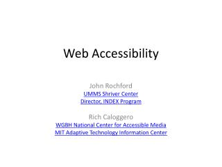 Web Accessibility