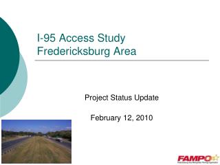 I-95 Access Study Fredericksburg Area
