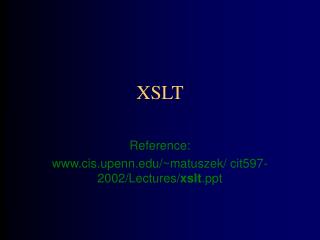 XSLT