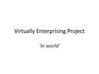 Virtually Enterprising Project