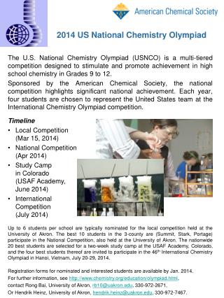 2014 US National Chemistry Olympiad