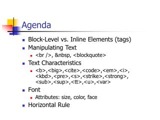 Agenda