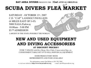 SCUBA DIVERS FLEA MARKET