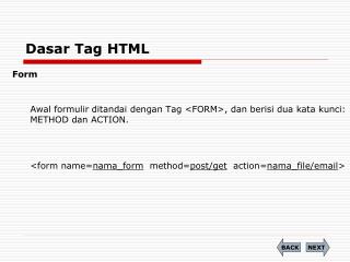 Dasar Tag HTML