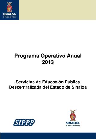 Programa Operativo Anual 2013