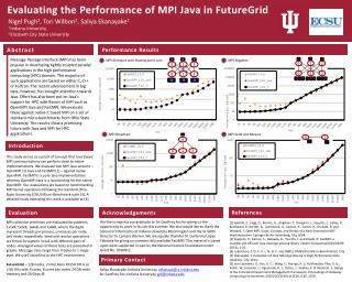 Evaluating the Performance of MPI Java in FutureGrid