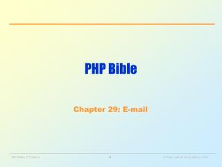 PHP Bible