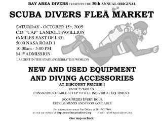 SCUBA DIVERS FLEA MARKET