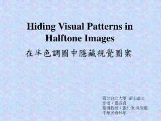 Hiding Visual Patterns in Halftone Images