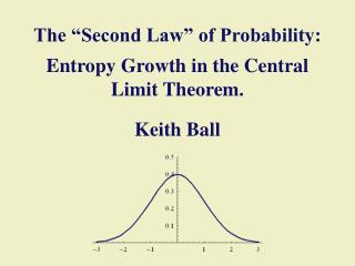 The “Second Law” of Probability: Entropy Growth in the Central Limit Theorem. Keith Ball