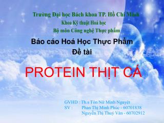 Báo cáo Hoá Học Thực Phẩm Đề tài