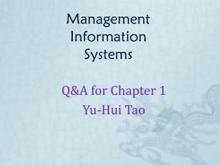 Management Information Systems