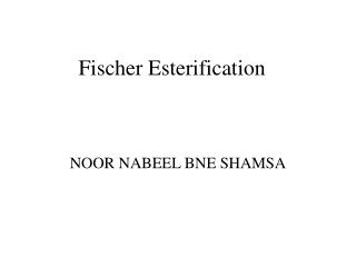 fischer esterification tlc fischer esterification tlc