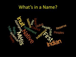 What’s in a Name?