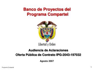 Banco de Proyectos del Programa Compartel