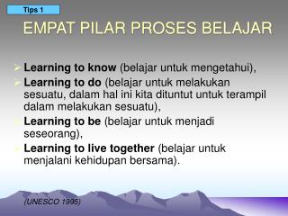 EMPAT PILAR PROSES BELAJAR