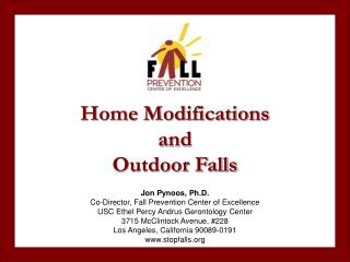 Home Modifications and Outdoor Falls