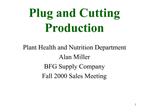 Plug and Cutting Production