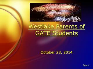 Westlake Parents of GATE Students