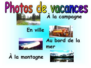 Photos de vacances