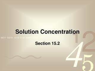 Solution Concentration