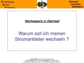 Oberhaid Unterhaid Staffelbach