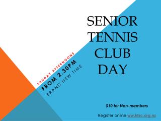 Senior Tennis Club Day