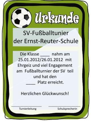 SV-Fußballtunier der Ernst-Reuter-Schule