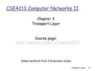 CSE4213 Computer Networks II