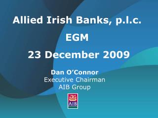 Dan O’Connor Executive Chairman AIB Group